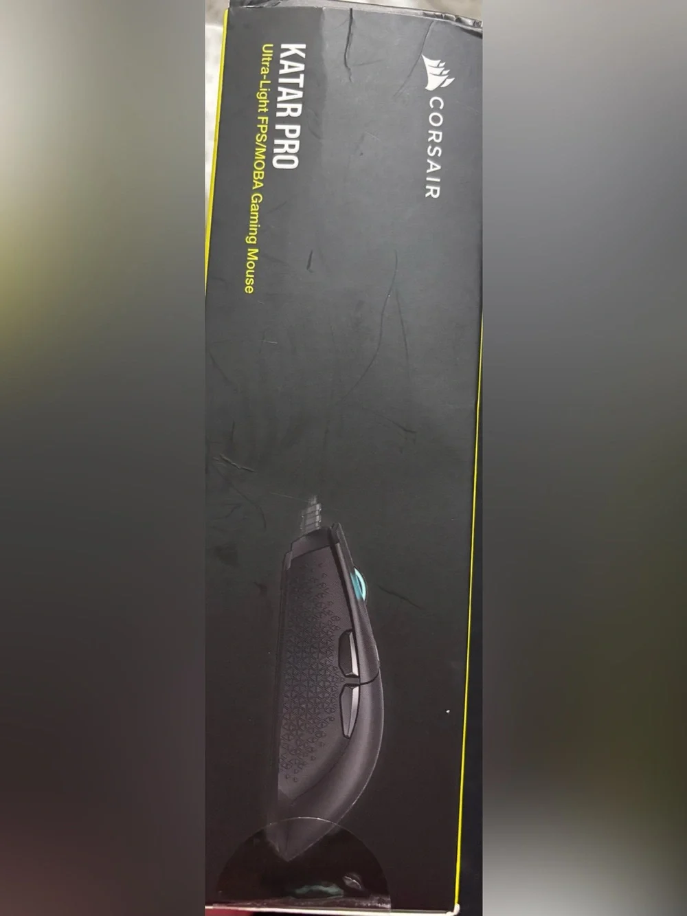 Corsair KATAR PRO Black Gaming Mouse with Cyan Scroll Accents